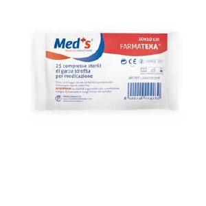 GARZA COMPRESSA IDROFILA MEDS FARMATEXA 12/8 10X10CM 25 PEZZI