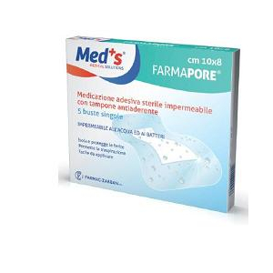 MEDICAZIONE MEDS PORE ADESIVA IMPERMEABILE 10X8CM 5 PEZZI