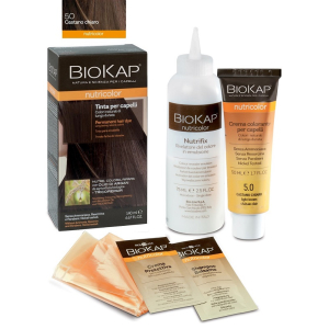 BIOKAP NUTRICOLOR 5,0 CASTANO CHIARO TINTA TUBO + FLACONE