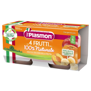 PLASMON OMOGENEIZZATO 4 FRUTTI 2 X 80 G