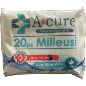 A+CURE MILLEUSI SALVIETTE DETERGENTE ALOE 20 PEZZI