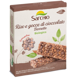 RISO E GOCCE DI CIOCCOLATO 4 BARRETTE BIOLOGICHE X 20 G