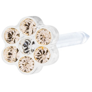BLOMDAHL FORALOBI MP DAISY 5MM GOLDEN ROSE/CRYSTAL