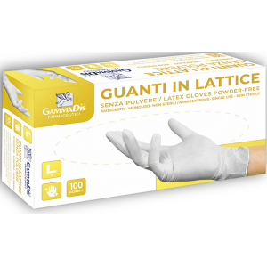GUANTI LATTICE SENZA POLVERE SMALL 100 PEZZI GAMMADIS