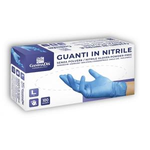 GUANTI NITRILE SENZA POLVERE SMALL 100 PEZZI GAMMADIS