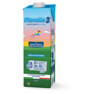 MONELLO 3 FORMULA PER LA CRESCITA A BASE DI LATTE PER BAMBINI DA 1 A 3 ANNI LIQUIDO 1 LITRO