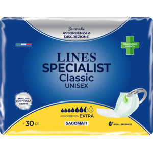 PANNOLONE LINES SPECIALIST CLASSIC SAGOMATO EXTRA 30 PEZZI