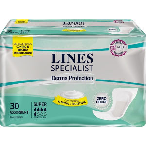 PANNOLONE LINES SPECIALIST DERMA SAGOMATO ANATOMICO SUPER 30 PEZZI