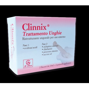 CLINNIX TRATTAMENTO UNGHIE 2 FLACONI 15 ML + 2 PENNELLI APPLICATORI