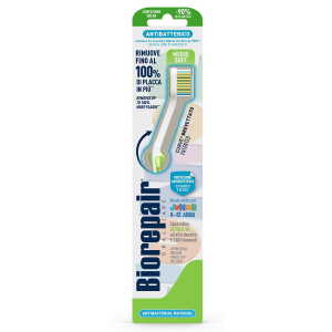 BIOREPAIR ORAL CARE SPAZZOLINO ANTIBATTERICO JUNIOR 6-12 ANNI PIU' COMFORT SETOLE MEDIO SOFT