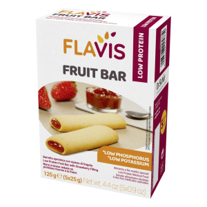 FLAVIS FRUIT BAR BARRETTA APROTEICA CON RIPIENO DI FRAGOLA 5 PEZZI DA 25 G