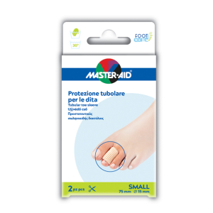 PROTEZIONE TUBOLARE IN GEL MASTER-AID FOOTCARE ELASTICIZZATO SMALL 7,5 CM 15 MM 2 PEZZI C4