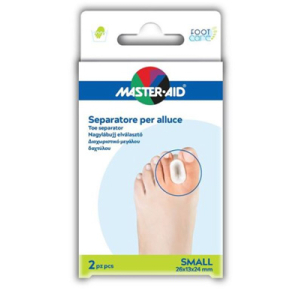 SEPARATORE DITA IN GEL MASTER-AID FOOTCARE PER ALLUCE SMALL 2 PEZZI D1