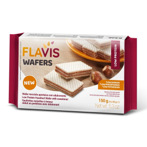 FLAVIS WAFERS NOCCIOLA APROTEICO 3 PORZIONI DA 50 G