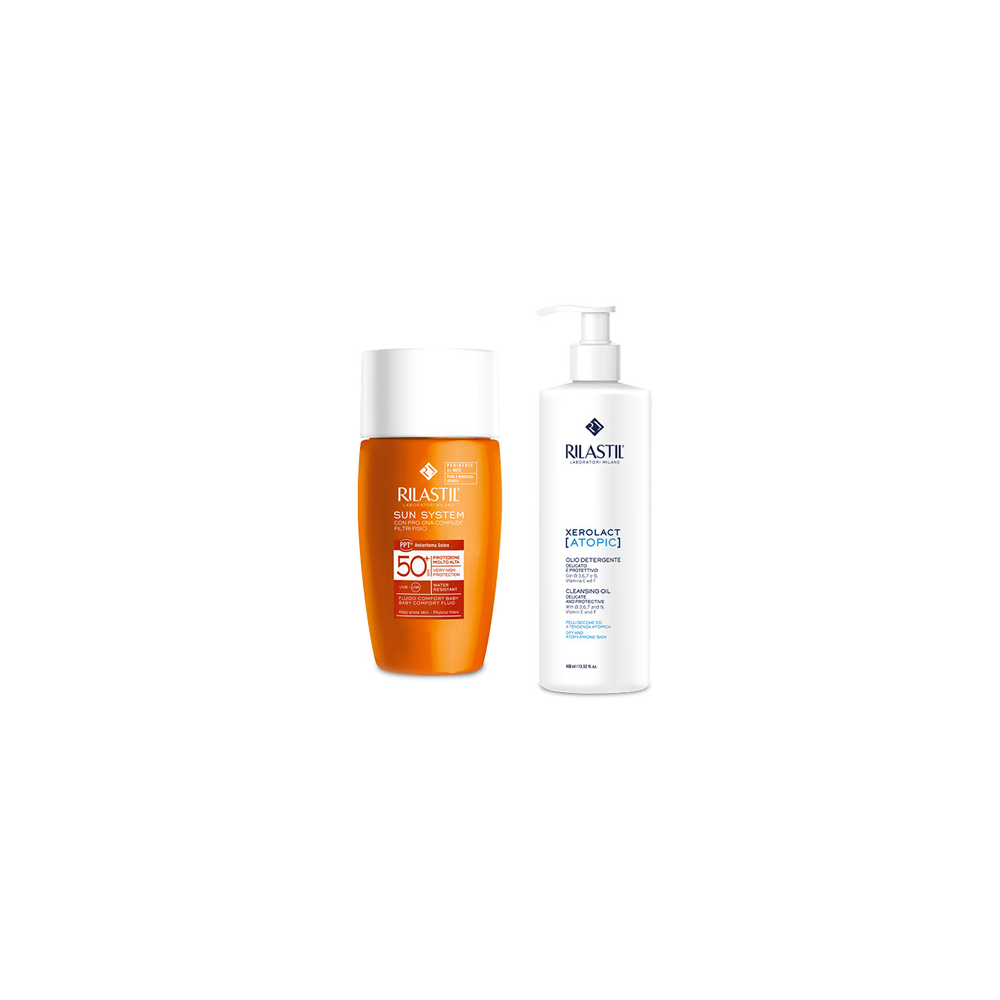 RILASTIL SUN SYSTEM FLUIDO COMFORT PEDIATRIC 50 ML + RILASTIL XEROLAC ATOPIX OLIO 50 ML