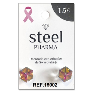 ORECCHINI STERILI STEEL PHARMA CUBE VITRAL 6