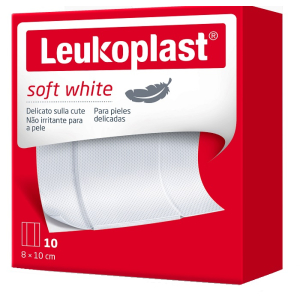 LEUKOPLAST SOFT WHITE 100 X 8 CM 10 PEZZI