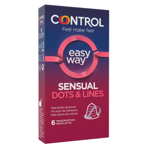 PROFILATTICO CONTROL SENSUAL DOTS&LINES EASY WAY 6 PEZZI