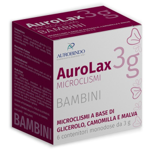 MICROCLISMI PER BAMBINI AUROLAX 6 CONTENITORI 3 G