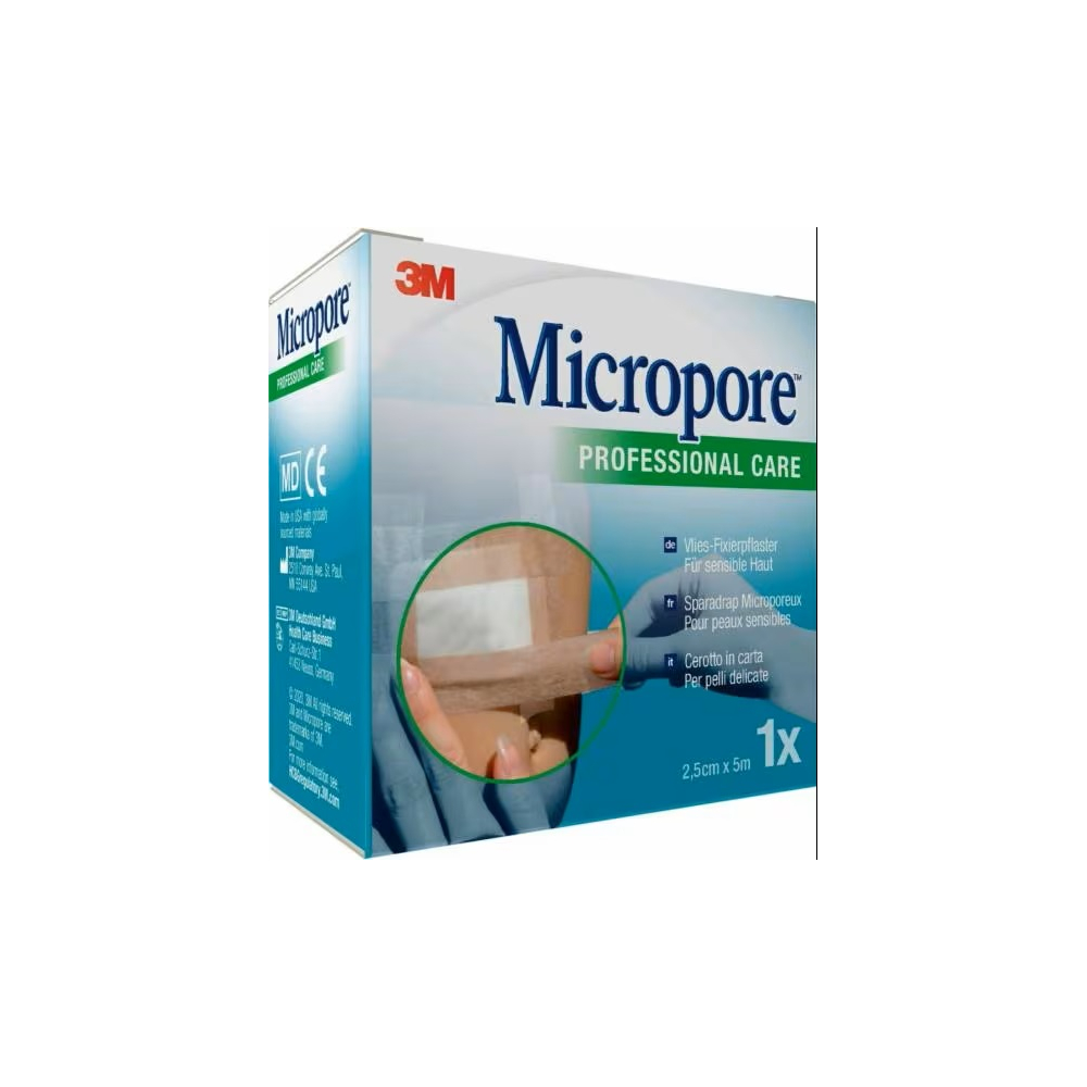CEROTTO IN CARTA MICROPORE SURGICAL TAPE TAN M5X25MM