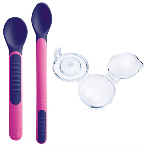 MAM HEAT SENSITIVE SPOONS & COVER 6+ FEMMINA