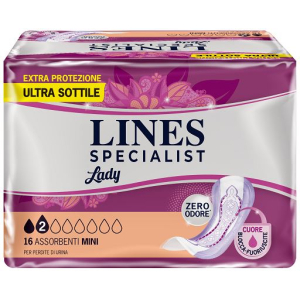 ASSORBENTI PER INCONTINENZA LINES SPECIALIST LADY MINI 16 PEZZI