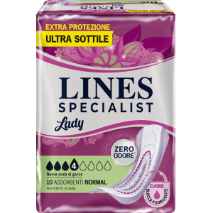 ASSORBENTI PER INCONTINENZA LINES SPECIALIST LADY NORMAL 10 PEZZI