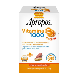 APROPOS VITAMINA C 1000 A RILASCIO PROLUNGATO 24 COMPRESSE DEGLUTIBILI