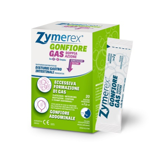 ZYMEREX GONFIORE GAS DOPPIA AZIONE CON S+E COMPLEX 20 BUSTINE MONODOSE DA 2 G