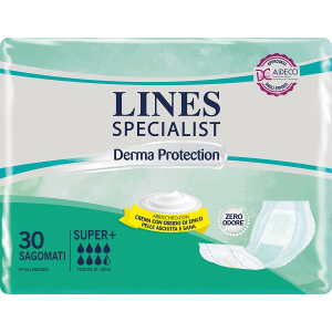 PANNOLONE PER INCONTINENZA LINES SPECIALIST DERMA SAGOMATO SUPER+ 30 PEZZI