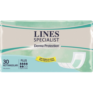 PANNOLONE PER INCONTINENZA LINES SPECIALIST DERMA RETTANGOLARE 30 PEZZI