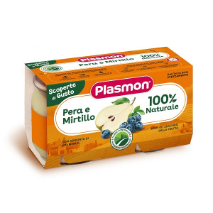 PLASMON OMOGENEIZZATO PERA MIRTILLO 2 PEZZI DA 104 G