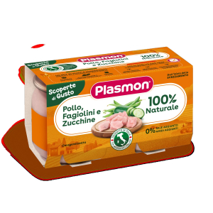 PLASMON OMOGENEIZZATI POLLO FAGIOLINI ZUCCHINE 2 PEZZI DA 120 G