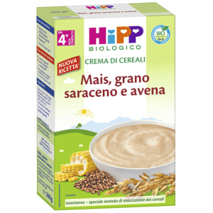 HIPP BIO CREMA CEREALI MAIS/GRANO SARACENO/AVENA 200 G