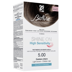 SHINE ON HIGH SENSITIVITY PLUS CASTANO CHIARO 5,00 RIVELATORE IN CREMA 75 ML + CREMA COLORANTE 50 ML