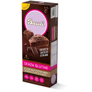BAULI FREE PLUMCAKE EXTRA DARK DOPPIO CIOCCOLATO 6 PEZZI DA 35 G