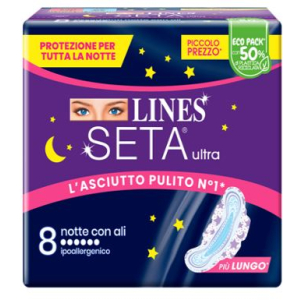 LINES SETA ULTRA ASSORBENTI NOTTE DWCT 8 PEZZI