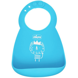 CHICCO BAVAGLIA SILICONE AZZURRO