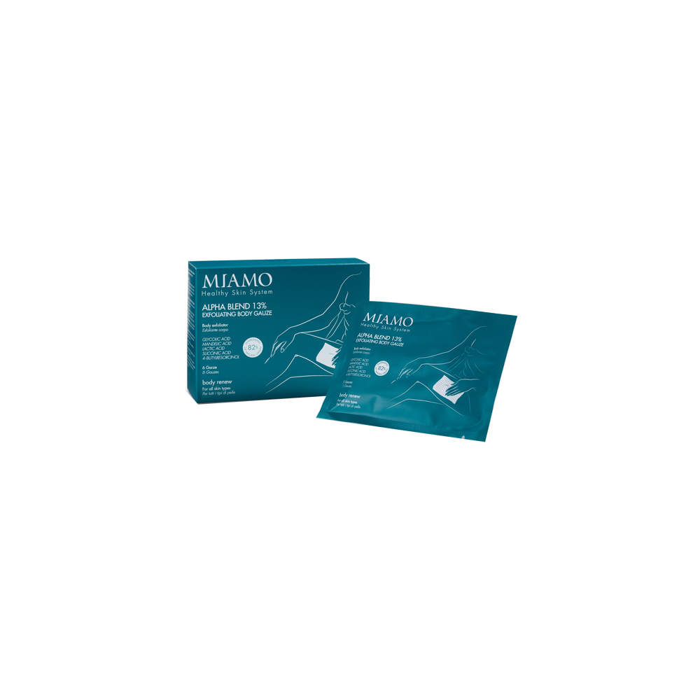 MIAMO BODY RENEW ALPHA BLEND 13% EXFOLIATING BODY GAUZE INBEVUTE 6 BUSTE