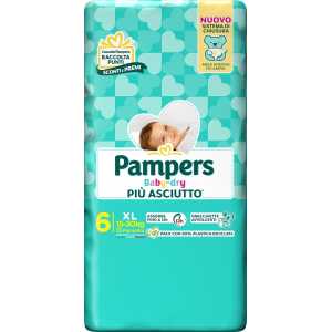 PAMPERS BABY DRY PANNOLINO DOWNCOUNT XL 13 PEZZI