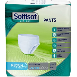 PANNOLONE PER INCONTINENZA SOFFISOF AIR DRY PANTS EXTRA LARGE 8 PEZZI