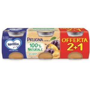 MELLIN OMOGENEIZZATO PRUGNA 3 PEZZI DA 100 G