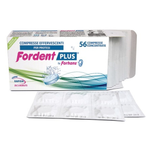 FORDENT PLUS 56 COMPRESSE CONCENTRATE PER DENTIERE E APPARECCHI ORTODONTICI