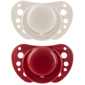 CHICCO SUCCHIETTI AIR ROSSO SILICONE 6-16 MESI 2 PEZZI