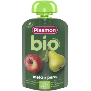 PLASMON MELA PERA BIO POUCHES 100 G