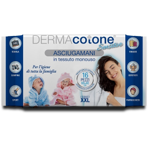 DERMACOTONE SENSITIVE ASCIUGAMANI XXL 68X40 CM 16 PEZZI