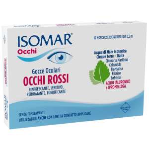 ISOMAR OCCHI ROSSI GOCCE OCULARI ACIDO IALURONICO 0,20% 10 FLACONCINI